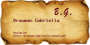 Brauman Gabriella névjegykártya